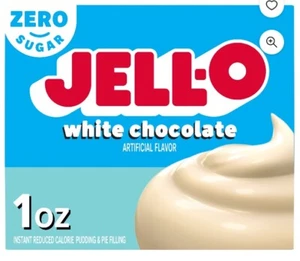2 pack — JELL-O SUGAR FREE WHITE CHOCOLATE Instant Pudding Mix - 1 oz ( FRESH) - Picture 1 of 12