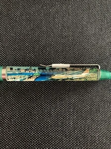 Vtg Cleveland Ohio Floaty Pen Airplane Plane City Skyline Green Terminal Tower - Picture 1 of 6