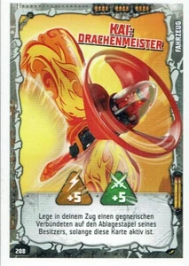 Lego Ninjago Series 4 TCG Collectible Card Number 208 Kai: Dragon Master - Picture 1 of 1