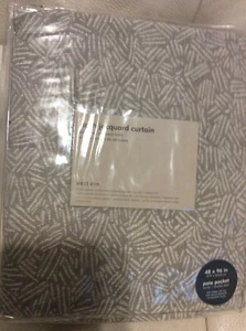 West Elm One (1) Dash Jacquard Curtain 48x96 Platinum Gray NWT!  - Picture 1 of 1
