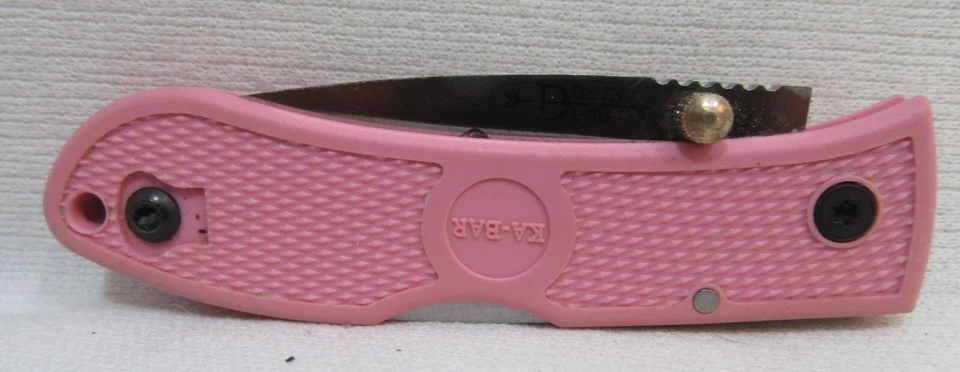 KA-BAR 4072 Rosa Cinta Cáncer de Mama DOZIER Cuchillo Plegable Bloqueo con Clip Foto 1 de 4