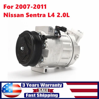 AC Compressor W/Clutch FOR 2007 2008 2009 2010 2011 Nissan Sentra 2.0L CO 10871C - Image 1 of 4