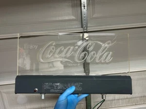 Vintage Acrylic Edgelight Coca-Cola Free Standing Light Up Sign Advertising - Picture 1 of 16