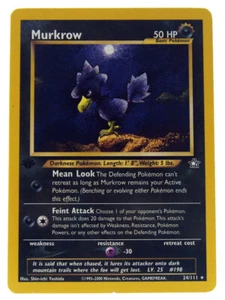 Murkrow 24/111 Rare Non Holo 1st Edition Neo Genesis NM+ With eBay Shipping 1a - Picture 1 of 3