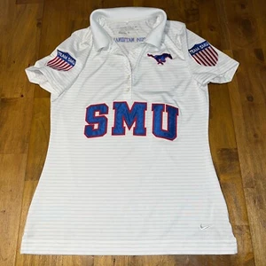 Nike women's SMU Southern Methodist embroidered polo shirt 2014 Nationals small - Picture 1 of 7