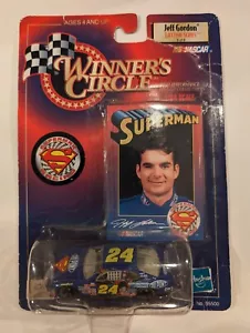 1999 WINNERS CIRCLE JEFF GORDON SUPERMAN 1:64 DIE-CAST NASCAR PACKAGE HEAVY DMG - Picture 1 of 8