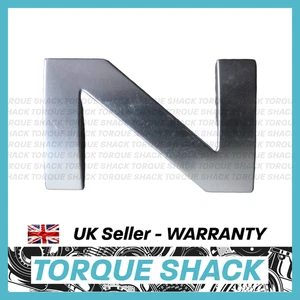 USED 3D "N” Letter Badge Range Rover Bonnet Tailgate L405 etc - Matte Silver - Picture 1 of 2