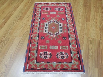 Bohemian Rug, Oushak Turkish Ushak Rug,Contemporary Design Rug 2.2x4 Ft - Image 1 of 4