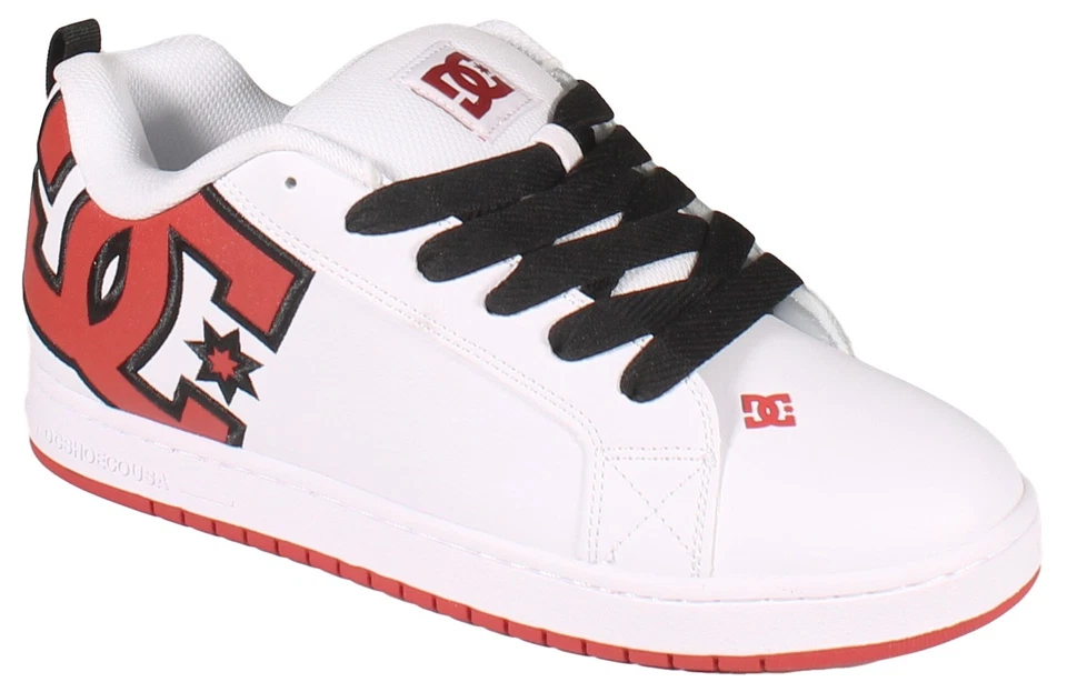 DC Court Graffik Shoe - White / Red - New - Image 1 of 1