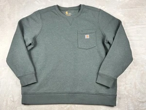 Carhartt Sweatshirt Women’s 2XL Green Long Sleeve Relaxed Fit Pockets 103925 G35 - Picture 1 of 8