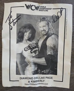 Diamond Dallas pagina firmata 8x10 foto promozionale 1997 WCW Wrestling WWE DDP Auto - Foto 1 di 4