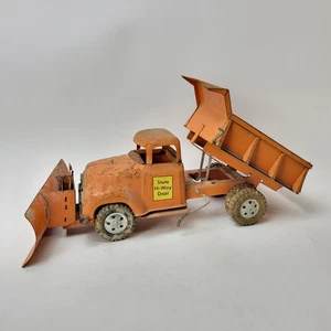 Vintage 1957 Tonka State Hi-Way Dept Dump Truck with Snow Plow Pressed Steel Toy - Picture 1 of 17