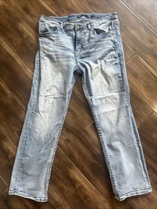 BKE Jeans Mens 38 (38x30) Blue Tyler Straight Leg Buckle - Imagen 1 de 10