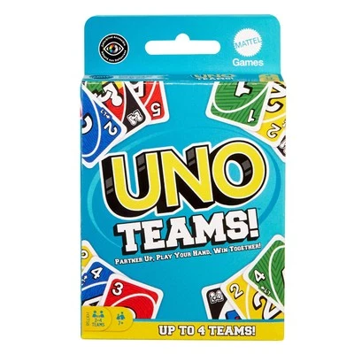 Mattel Games UNO Teams Card Game for Family Nights, Game Nights, Travel, Ca - Image 1 of 3