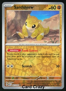 Sandshrew 027/165 Reverse Holo SV: Scarlet & Violet 151 Pokemon Card [Near Mint] - Picture 1 of 1