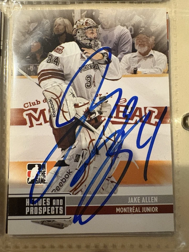 Signed 2009-10 ITG Heroes and Prospects Jake Allen #99 Auto Card - Image 1 of 1