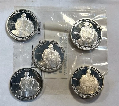 1982 S George Washington Silver Half Dollar Proof Lot of 5 - Image 1 of 3