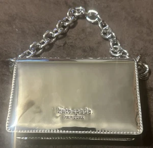 Kate Spade Natasha Metallic Smooth Leather Chain Card Case Crossbody Bag - Picture 1 of 5