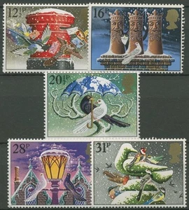 Reino Unido 1983 Navidad Pájaros Correo Paz Luz 970/74 MNH. - Imagen 1 de 1