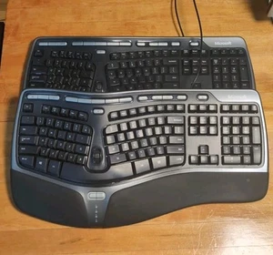 2 Microsoft Natural KU-0462 Ergonomic Keyboards 4000 v1.0 Black USB Wired - Bild 1 von 14