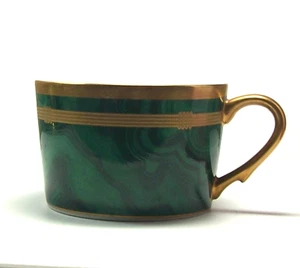Tazza da tè CHRISTIAN DIOR modello caffè malachite con accenti oro verde ritirata - Foto 1 di 12