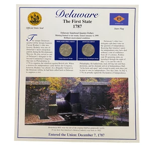 Delaware Statehood Quarters P&D Postal Commemorative Society Collection - Picture 1 of 3