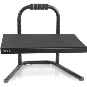 VIVO Black Ergonomic Height Adjustable Standing Foot Rest Relief Platform - Picture 1 of 8