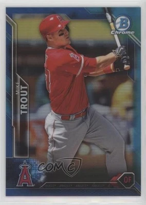 2016 Bowman Chrome Blue Refractor /150 Mike Trout #1 - Image 1 of 2