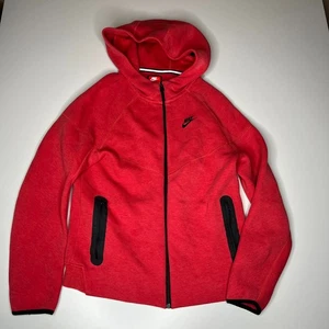 Nike Tech Fleece Windrunner Full Zip Hoodie Red Kids Youth XL FD3285-672 - Picture 1 of 12