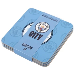 1X 4PK Manchester City FC Cork Coaster - NEW UK STOCK - Picture 1 of 2
