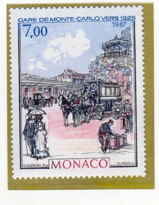 Monaco 1987 la gare de Monte-Carlo Y&T 1612 timbre neuf/TE1814 - Picture 1 of 1