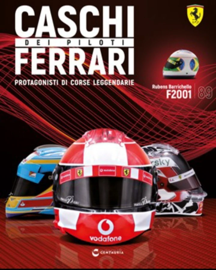 RUBENS BARRICHELLO 2001 GP BRASILE HELMET  TUTTI CASCHI DEI PILOTI FERRARI N.#89 - Immagine 1 di 1