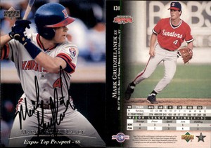 Mark Grudzielanek Signed 1995 Upper Deck Minors #131 RC Card Auto AU