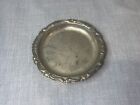Silver Plated EP On Steel  Etched Trinket Dish Ash Tray Coaster 4" Italy