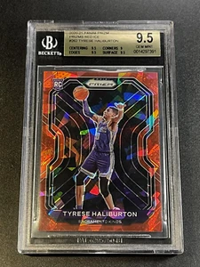 TYRESE HALIBURTON 2020 PANINI PRIZM #262 RED ICE ROOKIE RC BGS 9.5 GEM NBA (A) - Picture 1 of 4
