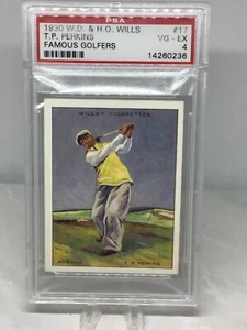 1930 Wills Famous Golfers #17 T P Perkins PSA 4 - Picture 1 of 2