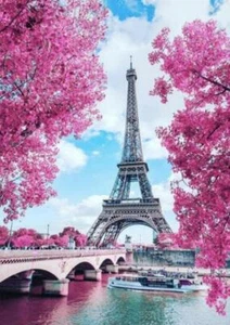 Eiffel Tower Diamond Painting 5D DIY Full Round Drill Mosaic Rhinestone Kit - Picture 1 of 7