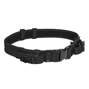 NEW - Tactical 2 inch Adjustable Duty Gun Belt w 2 Magazine Pouches - SWAT BLACK - Picture 1 of 5