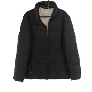 CALVIN KLEIN Black Down Puffer Jacket Coat Size M - Picture 1 of 11