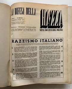 RIVISTA LA DIFESA DELLA RAZZA 46 FASCICOLI RILEGATI leggi descrizione - Foto 1 di 18