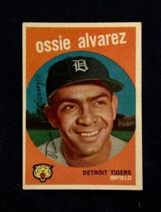 1959 Topps Baseball #504 Ossie Álvarez Detroit Tigers EX-EX-MT ENVÍO GRATUITO - Imagen 1 de 2