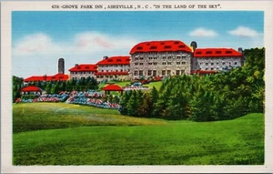 Postal Grove Park Inn Asheville Carolina del Norte c1940 #F2 - Imagen 1 de 2