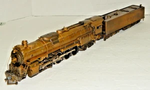 PFM/United- Brass - HO - Santa Fe 2-10-4 Steam Locomotive and Tender - Pre-Owned - Picture 1 of 7