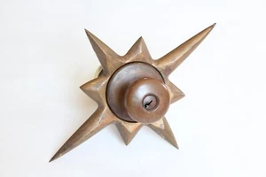 maniglia porta antica Sunburst | astra vintage mcm hardware decorativo manopola porta schlage vecchia - Foto 1 di 10