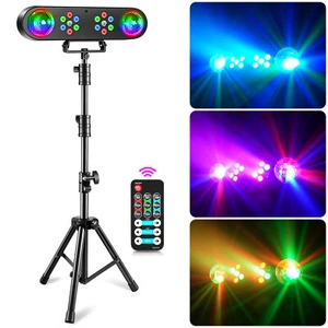 DJ Lights with Stand RGB LED Sound Activated Disco Magic Ball Party Lights Set - Picture 1 of 17