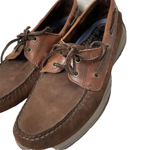 Sperry Men’s Topsider Shoe Sz 9.5 D Brown Brush Leather 0192260 - Picture 1 of 10
