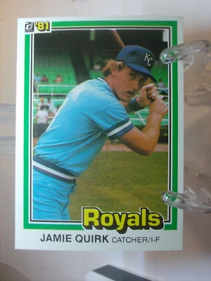 1981 Donruss Baseball Card   #341 - Jamie Quirk - Kansas City Royals  (98279) - Image 1 of 2