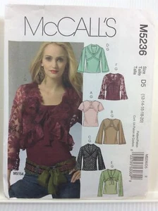 2006 McCalls M5236 Schnittmuster Damen Shrugs Top Größe D5 12 14 16 18 20 - Bild 1 von 6