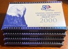 2000 S Clad 5 State Proof Quarter Set with Ogp & Coa