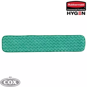 Rubbermaid FGQ42400GR00 HYGEN 24" Green Microfiber Dust Mop Pad 12 Pack Pad Only - Picture 1 of 1